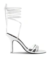 Black Suede Studio Leandra Strappy Sandal In White