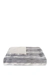 Luxe Dayton Multi Faux Fur Throw In Grey/white/black