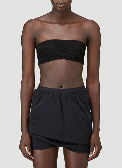 Rick Owens Twisted Bandeau Bra Top In Multi