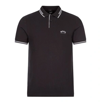 Hugo Boss Athleisure Polo Shirt Paul Curved - Charcoal In Black