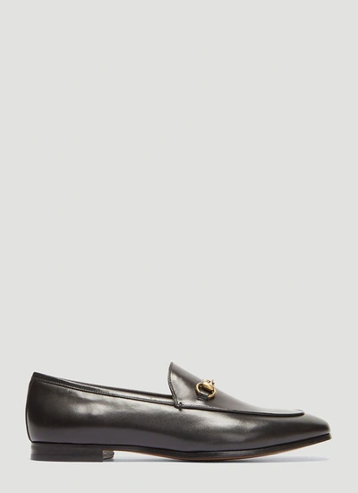 Gucci Jordaan Horsebit Loafers In Black