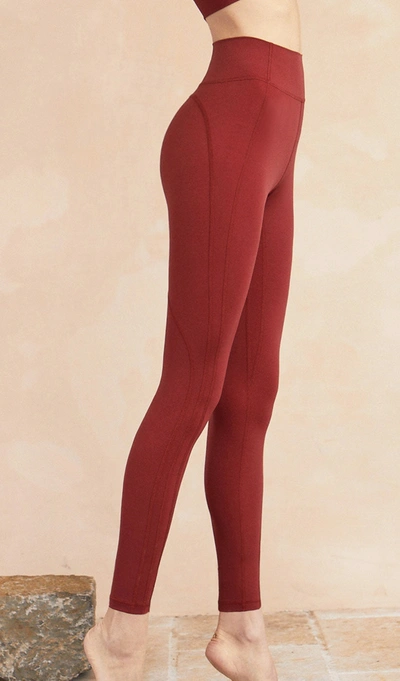 Visual Mood Lyla High Waist Yoga Pants - Red