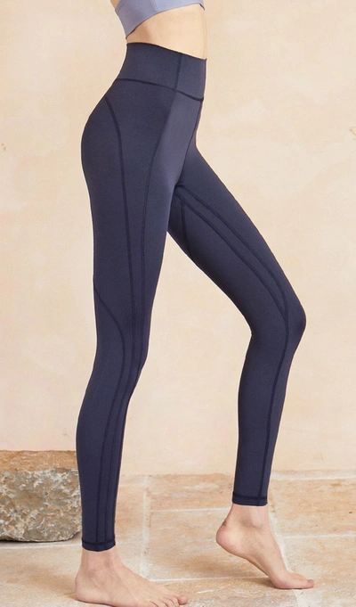 Visual Mood Lyla High Waist Yoga Pants - Dark Blue