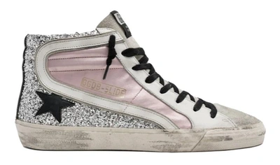 Golden Goose Trainers In Salmon/silver