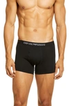 Emporio Armani 3-pack Cotton Trunks In Red/ White/ Black