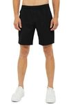 Redvanly Byron Water Resistant Drawstring Shorts In Black