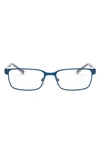 Ax Armani Exchange 56mm Rectangular Reading Glasses In Matte Blu