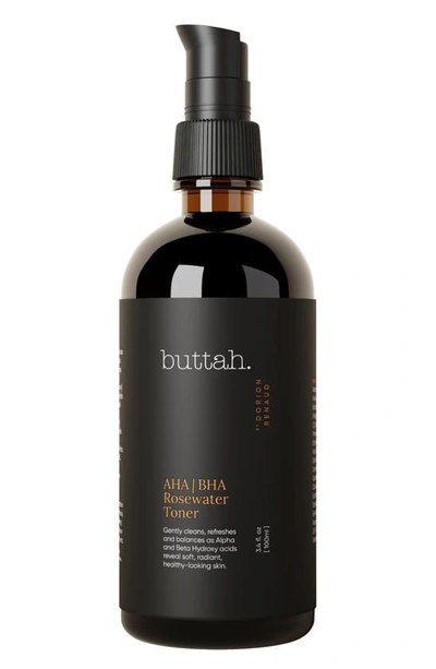 Buttah Skin Aha/bha Rosewater Facial Toner, 3.4 oz In Multi,none