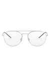 Ray Ban Unisex 55mm Aviator Optical Glasses In Silver