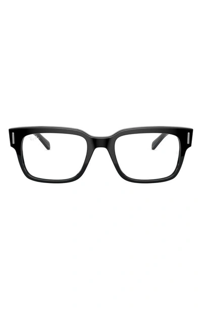 Ray Ban Unisex 53mm Rectangular Optical Glasses In Black