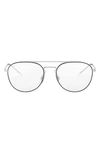 Ray Ban Unisex 53mm Double Bridge Optical Glasses In Black Silver