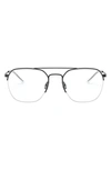Ray Ban Unisex 53mm Semi Rimless Optical Glasses In Black