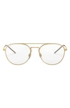 Ray Ban Unisex 55mm Aviator Optical Glasses In Gold