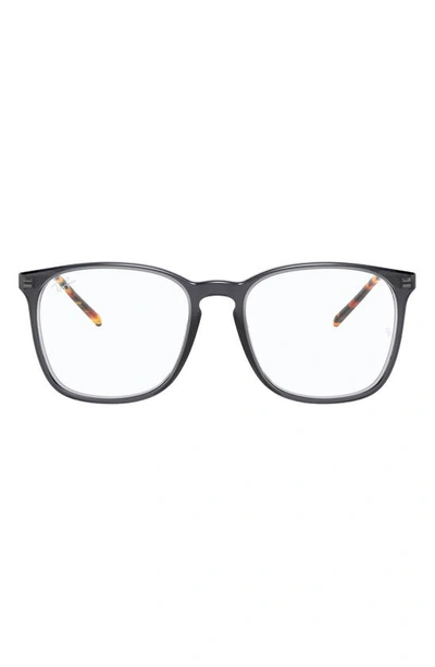 Ray Ban Unisex 54mm Square Optical Glasses In Transparen