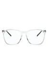 Ray Ban Unisex 54mm Square Optical Glasses In Transparent Grey