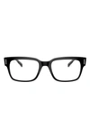 Ray Ban Unisex 53mm Rectangular Optical Glasses In Top Black