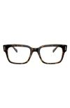 Ray Ban Unisex 53mm Rectangular Optical Glasses In Brown Havana