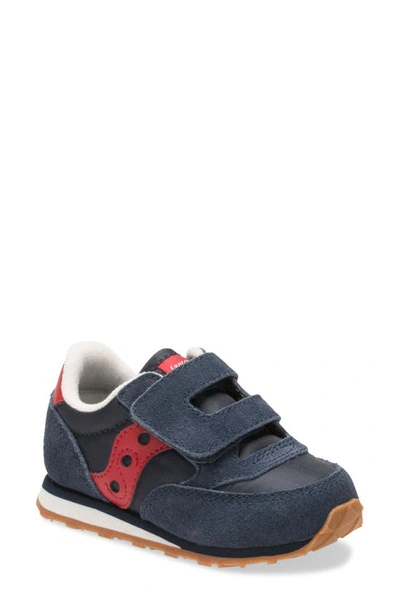 Saucony Kids' Baby Jazz Sneaker In Navy/red