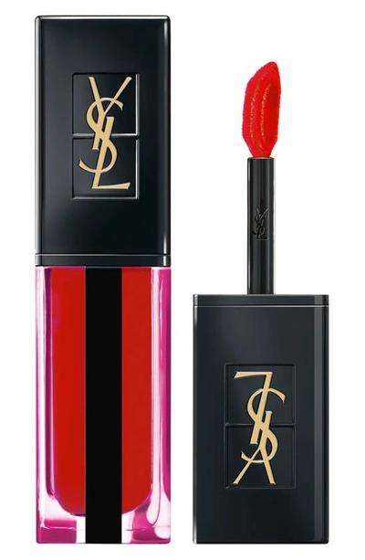 Saint Laurent Vernis A Levres Water Stain Lip Stain In 612 Rouge Deluge