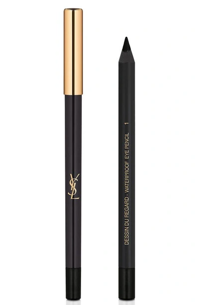 Saint Laurent Dessin Du Regard Waterproof Eyeliner Pencil In 01 Black