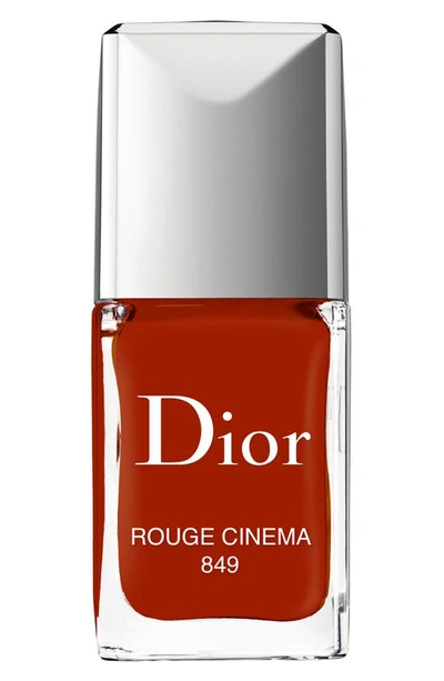 Dior Vernis Gel Shine & Long Wear Nail Lacquer In 849 Rouge Cinema