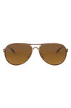 Oakley 59mm Polarized Aviator Sunglasses In Pink