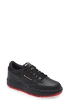 Reebok Women's Cardi B Coated Club C Double Low Top Sneakers In Black/red Leather