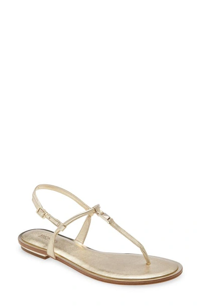 Michael Michael Kors Fanning Sandal In Pale Gold Metallic