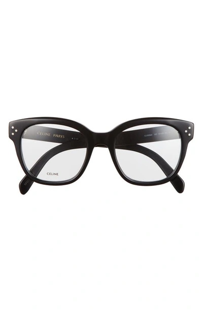 Celine 51mm Round Reading Glasses In Black