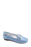 Marc Joseph New York Grand Street Flat In Pearlized Jeans Leather