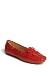 Marc Joseph New York Women's Cypress Hill Round Toe Flats In Red Snake
