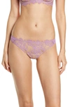 Skarlett Blue Entice Lace Thong In Vervain / Nylon
