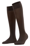 Falke Touch Knee High Socks In Dark Brown