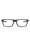 Oakley Metalink 55mm Rectangular Optical Glasses In Shiny Black