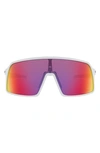 Oakley Sutro S 128mm Prizm™ Wrap Shield Sunglasses In White