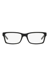 Burberry 54mm Rectangular Reading Glasses In Black