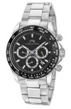 Porsamo Bleu Preston Multi-function Dial Stainless Steel Bracelet Watch, 41mm In Silver-black