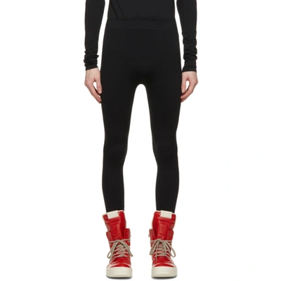 Rick Owens Active Knit Tech Leggings In Black