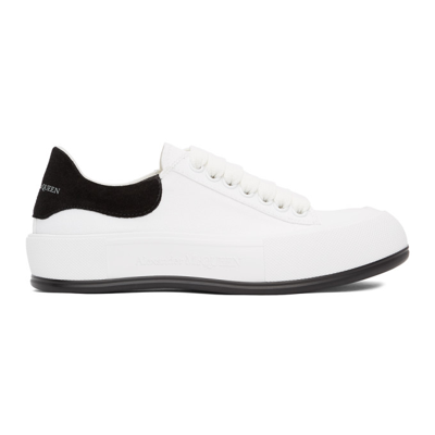 Alexander Mcqueen Deck Lace-up Plimsoll Trainers In White