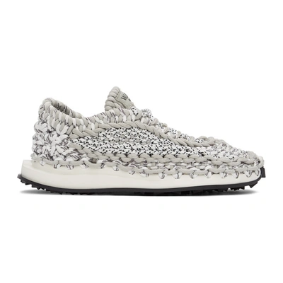 Valentino Garavani Crochet Low-top Sneakers In Grey