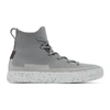 CONVERSE GREY CHUCK TAYLOR ALL STAR CRATER KNIT HIGH SNEAKERS