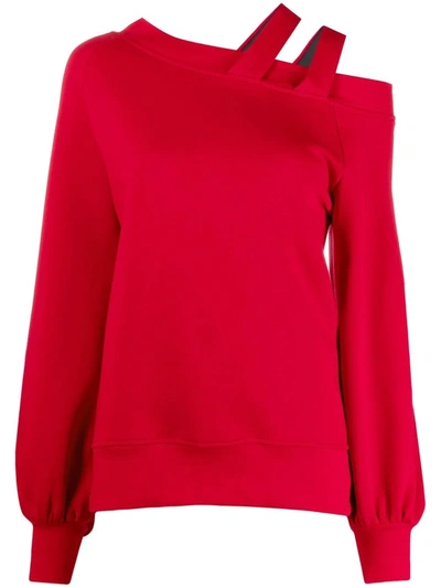 Atu Body Couture X Ioana Ciolacu Strap-detail Sweatshirt In Red