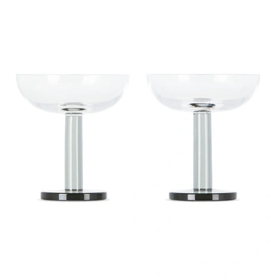 Tom Dixon Set Of 2 Puck Coupe Glasses (175ml) In Clear