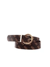 GUESS GUESS WOMEN'S BROWN LEATHER BELT,BW7420VIN35BROWN S