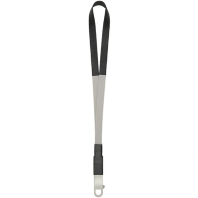 Rick Owens Grey & Black Large Neck Hook Keychain