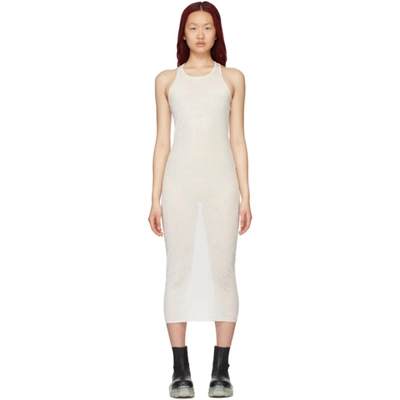 Rick Owens Cotton-jersey Midi Dress In Oyster