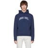 Saint Laurent Slogan-print Drawstring Hoodie In 4201 Blumar