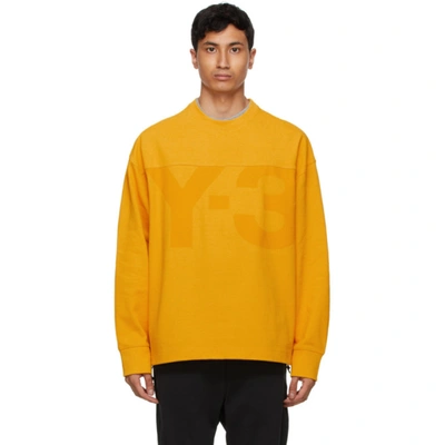 Y-3 Oversized Logo-print Cotton And Linen-blend Piqué Sweatshirt In Yellow