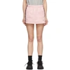 VETEMENTS PINK LOGO TAPE MOLTON MINISKIRT