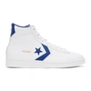CONVERSE WHITE 'CONVERSE colour' PRO LEATHER HIGH TOP trainers